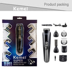 Máquina de Cortar Cabelo Kemei® 11 em 1 - KM600 (5 pentes)